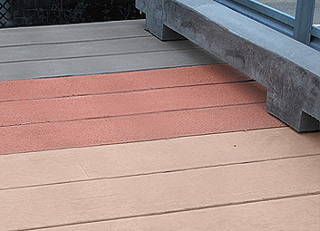 tread surface and color palette for concrete boardwalks tread surface and color palette for concrete boardwalks