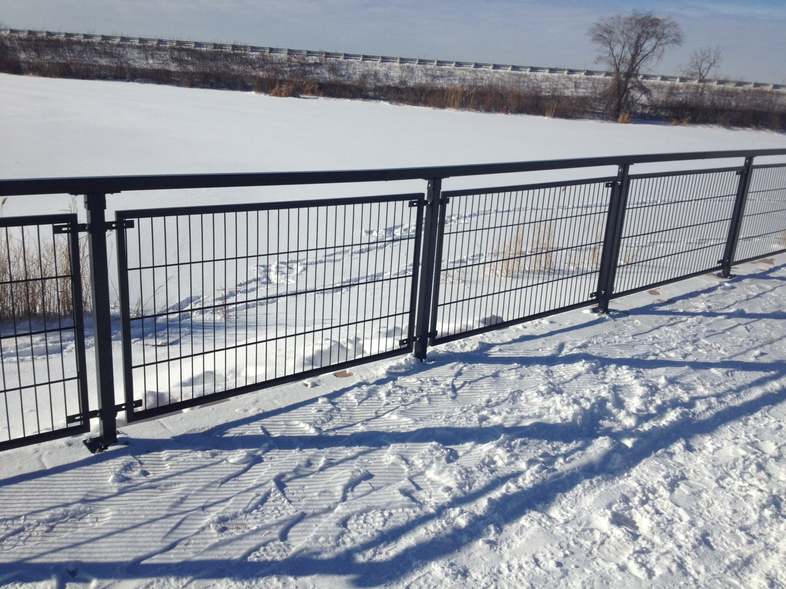 wolf lake boardwalk construction railing