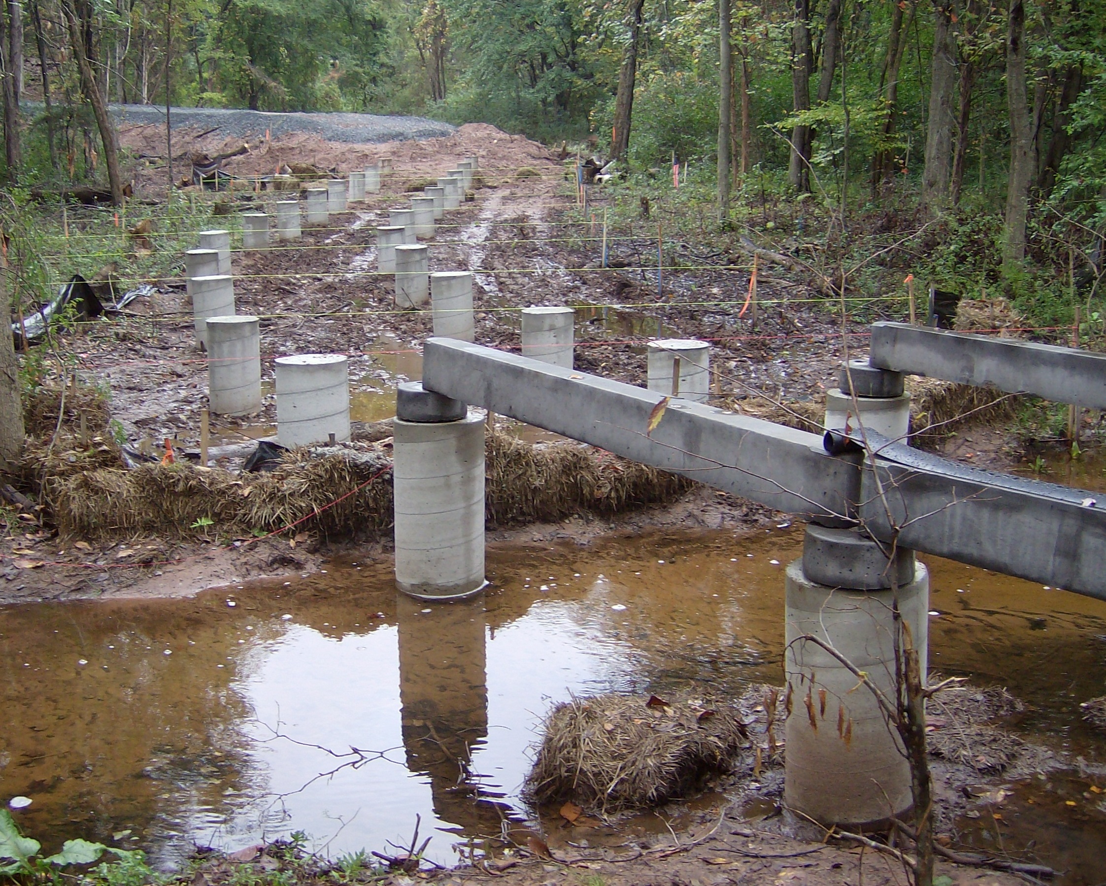 Concrete Boardwalk Construction CastInPlace Piers or Piles
