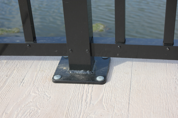 Aluminum Railing Base Plate   PermaTrak Boardwalk resized 600