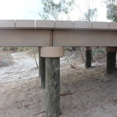 timber pile boardwalk foundation timber pile boardwalk foundation