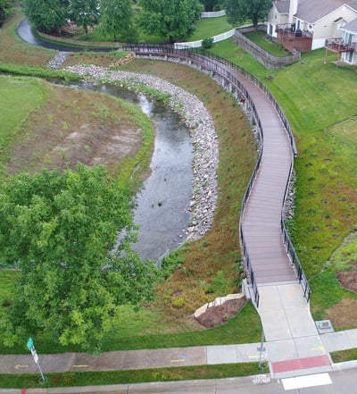 curved alignment safety and slip resistance golf cart bridge