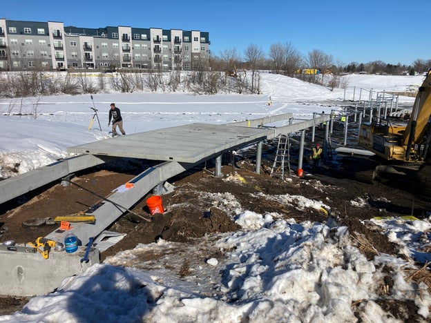 helical piers boardwalk application installation