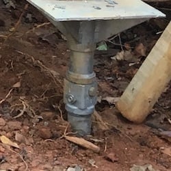 helical pile with cap plate boardwalk construction-1