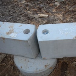 Precast Concrete Beams Attached to Foundation